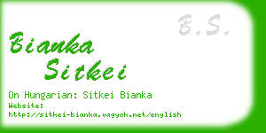 bianka sitkei business card